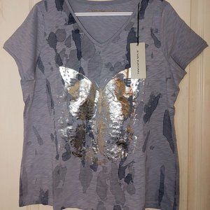 COPY - BUTTERFLY SCREENPRINT EVA KAYAN LOT37 BLUE